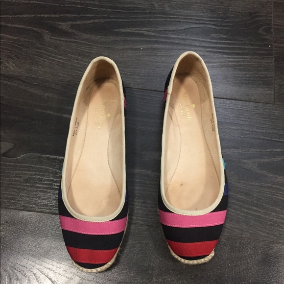Kate Spade Multi Colored Striped Canvas Shoes - Picture 1 of 6